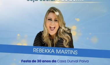 30 anos Casa Durval Paiva: Rainha dos bailes, Rebekka Martins promete muita animação, pop e Rock