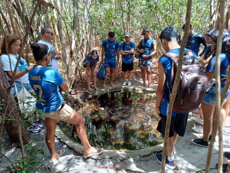 Estudantes participam de aula de campo no Santuário Ecológico de Pipa